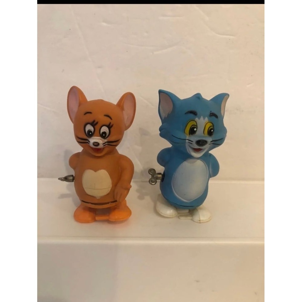 Vintage 1970's Wind Up Tom & Jerry Figures